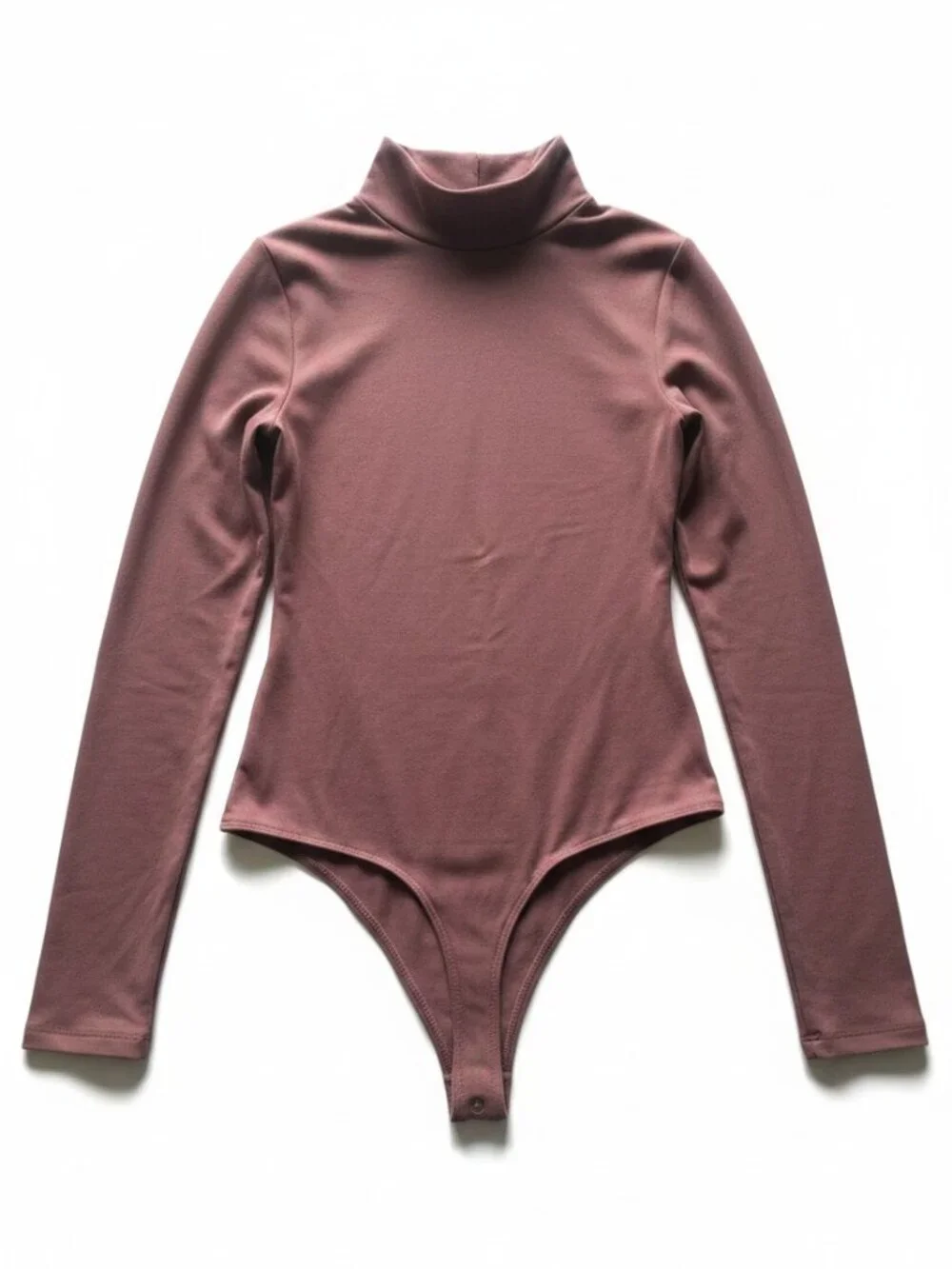 Express Mock Neck Cutout Long Sleeve Bodysuit Mauve Size XS NWT